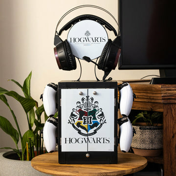 Numskull Games 5056280422495 - Harry Potter Hogwarts Diskettenhalter für Spiele, Xbox, Schwarz, Weiß, Matt, Ansicht 3