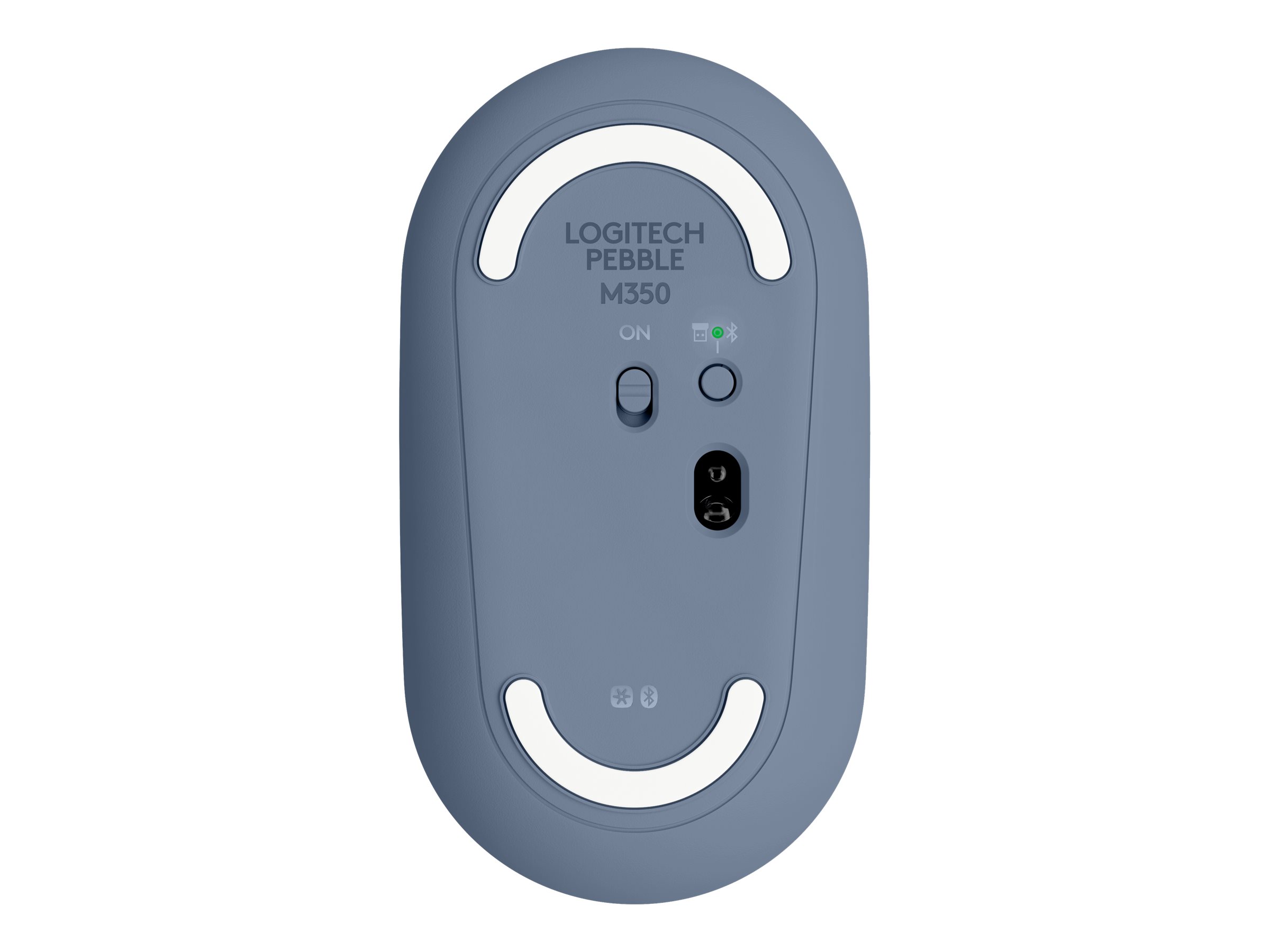 Logitech Pebble M350 - Maus - optisch - 3 Tasten - kabellos - 2.4 GHz Bluetooth - kabelloser Empfänger (USB)