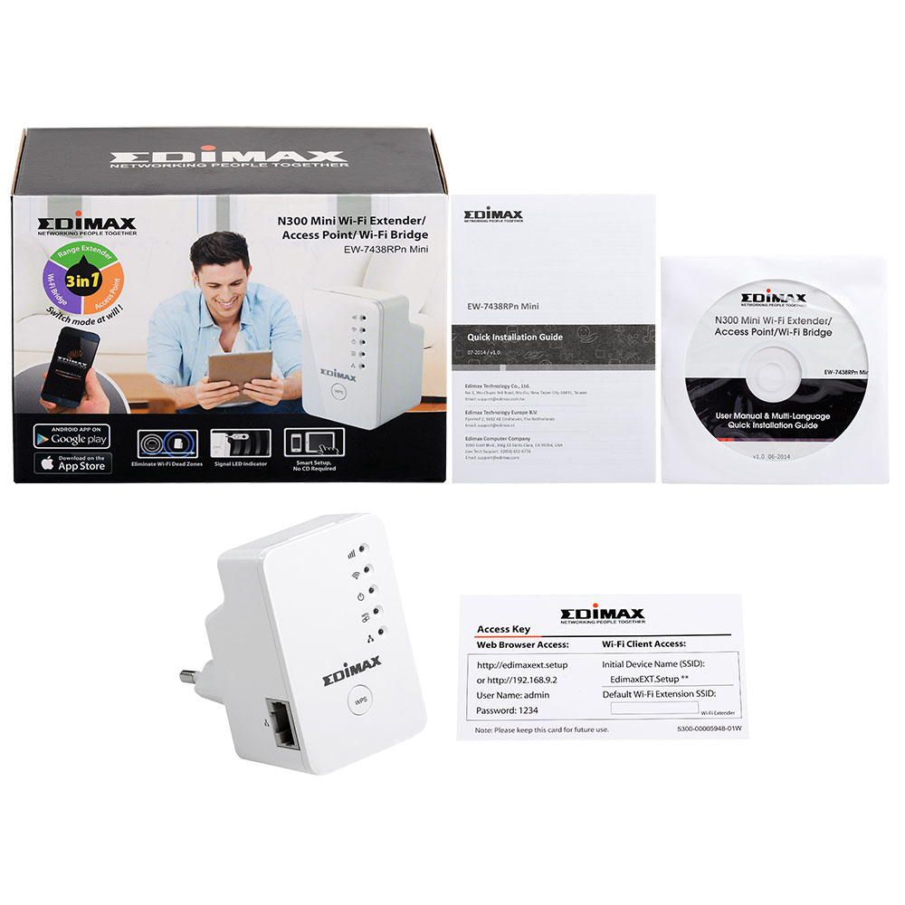Edimax EW-7438RPn Mini - Wi-Fi-Range-Extender, Ansicht 3
