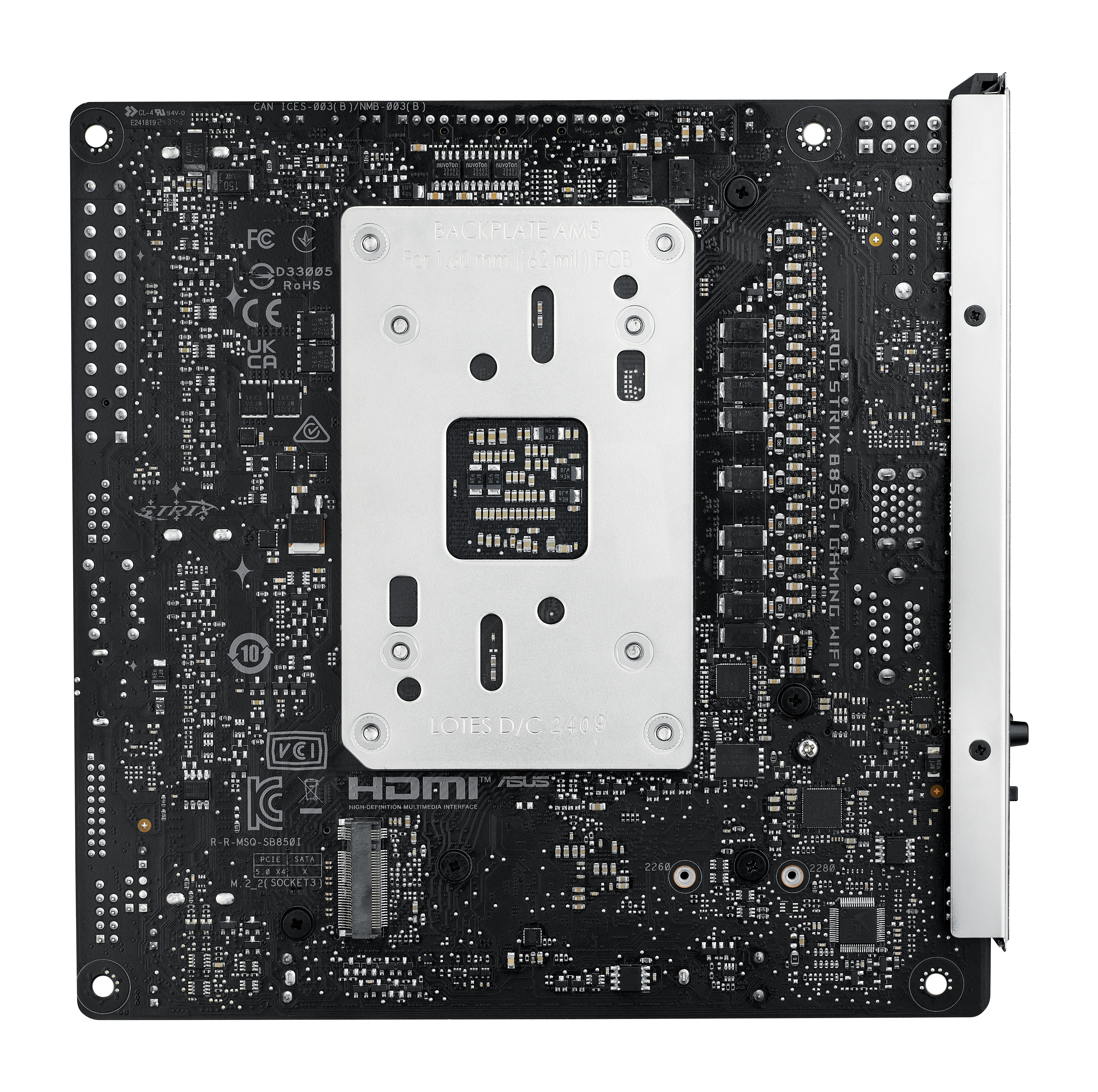 ASUS ROG STRIX B850-I GAMING WIFI - Motherboard - Mini-ITX - Socket AM5 - AMD B850 - Onboard-Grafik (CPU erforderlich), Ansicht 2
