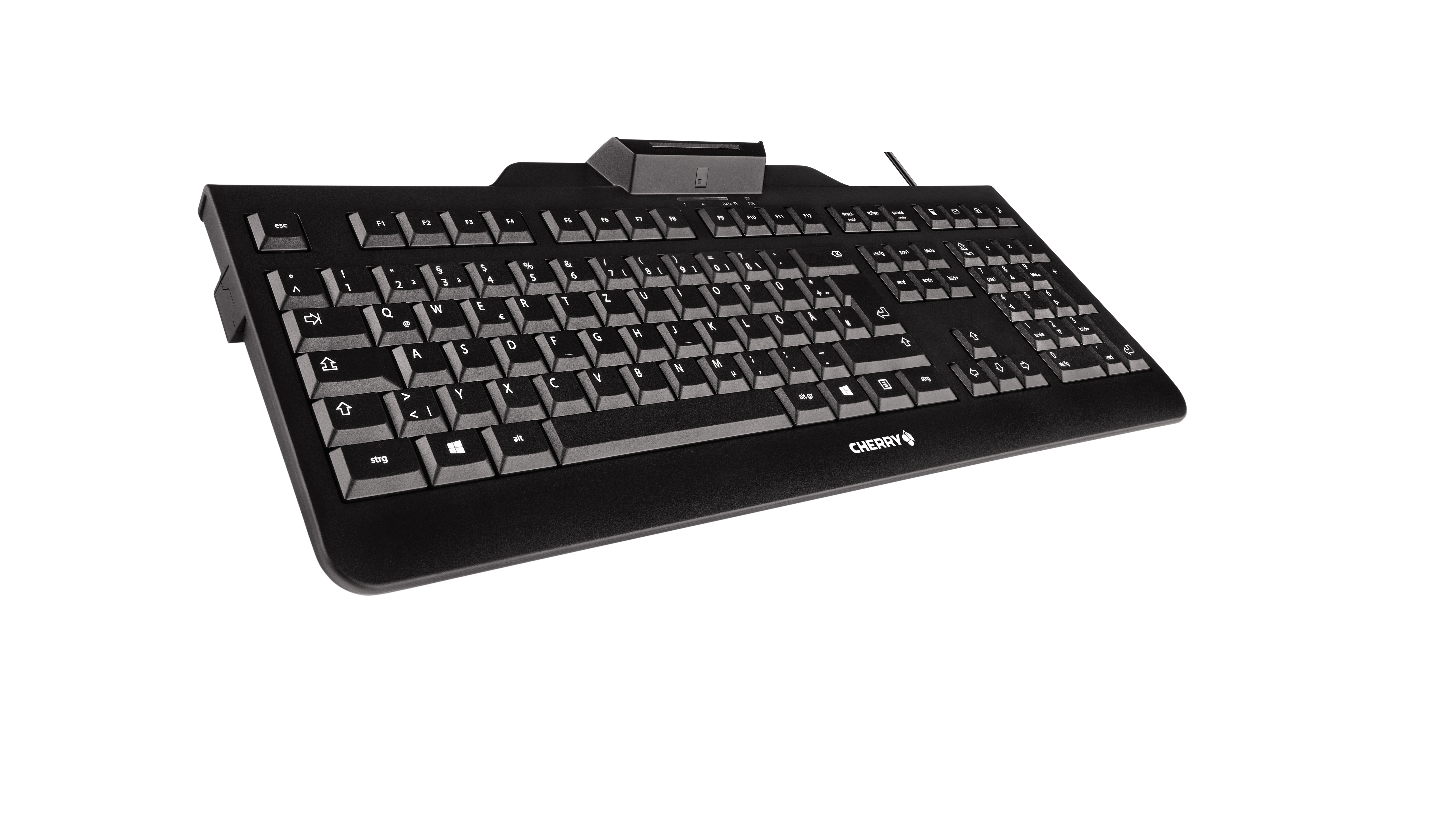Cherry KC 1000 SC - Tastatur - Schwarz - TL: Deutsch, QWERTZ, Ansicht 2