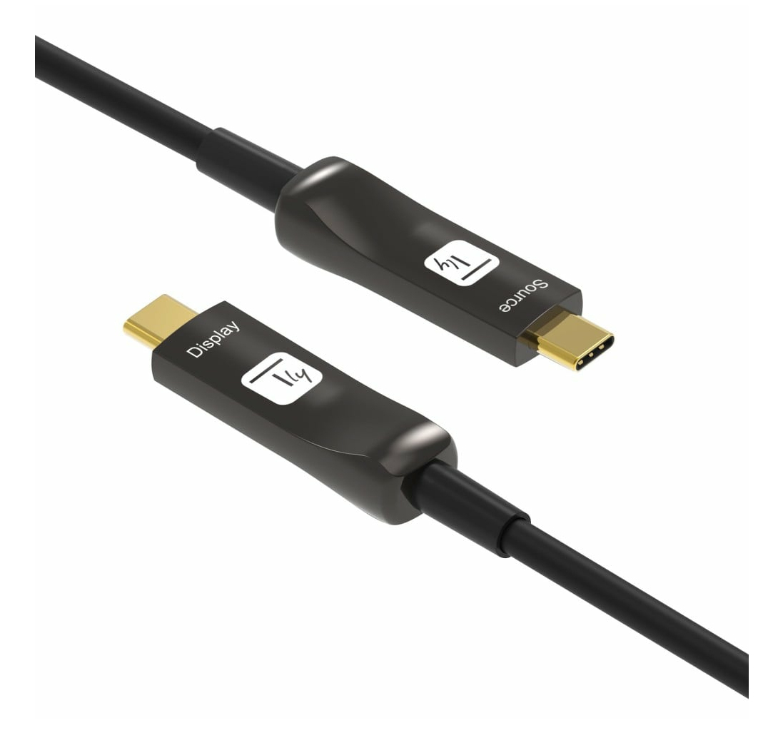Techly Aktiv USB-C AOC Glasfaserkabel 4k 20m - Kabel - Digital/Daten, Ansicht 2