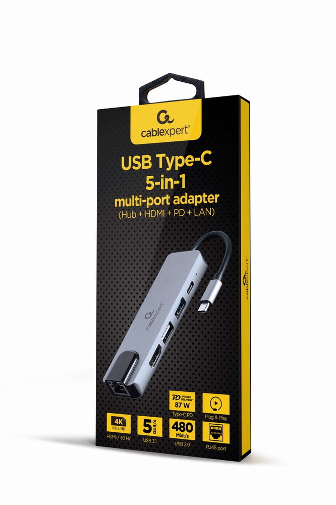 Gembird Cablexpert A-CM-COMBO5-04 - Dockingstation - USB-C 3.1, Ansicht 4