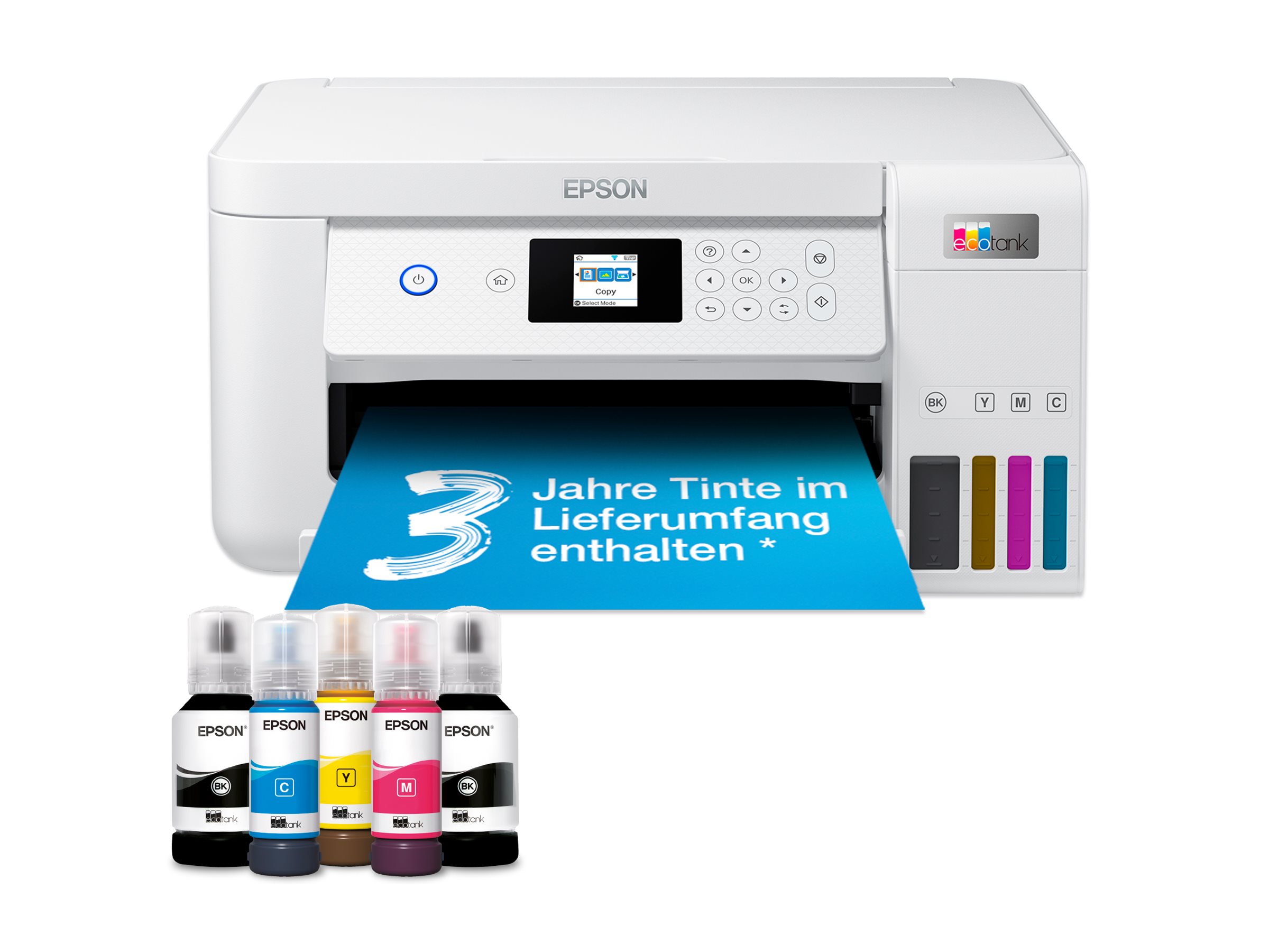 Epson EcoTank ET-2856 - Multifunktionsdrucker - Farbe - Tintenstrahl - wiederbefüllbar - A4 (Medien)