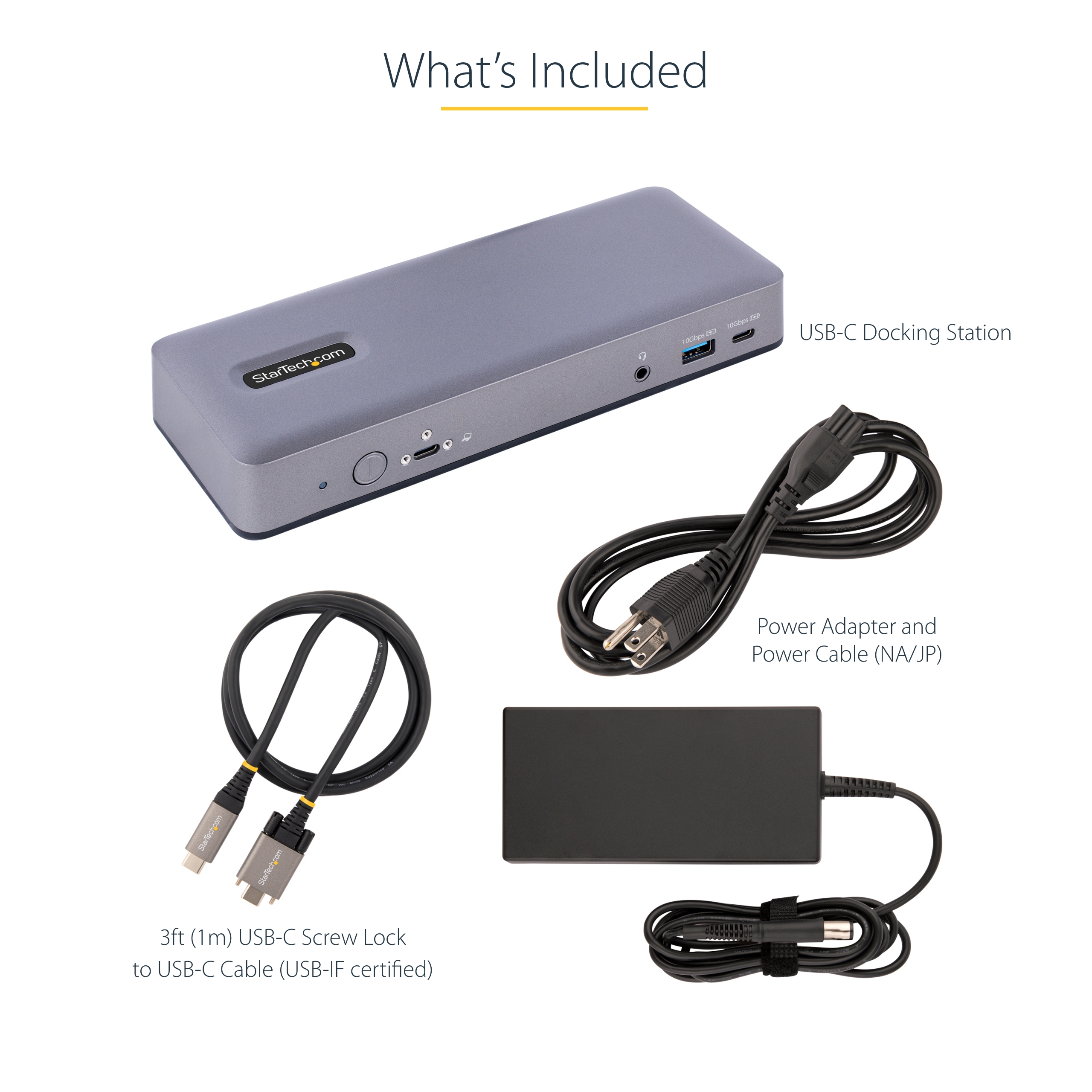 StarTech.com USB-C Docking Station - Multi Monitor HDMI/DP/DP Alt Mode USB-C Dock, Ansicht 2