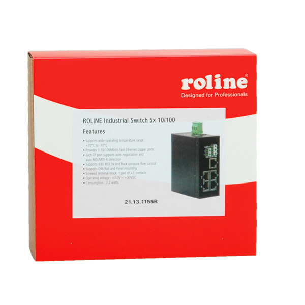 ROLINE Industrial Switch - Switch - 5 x 10/100, Ansicht 2