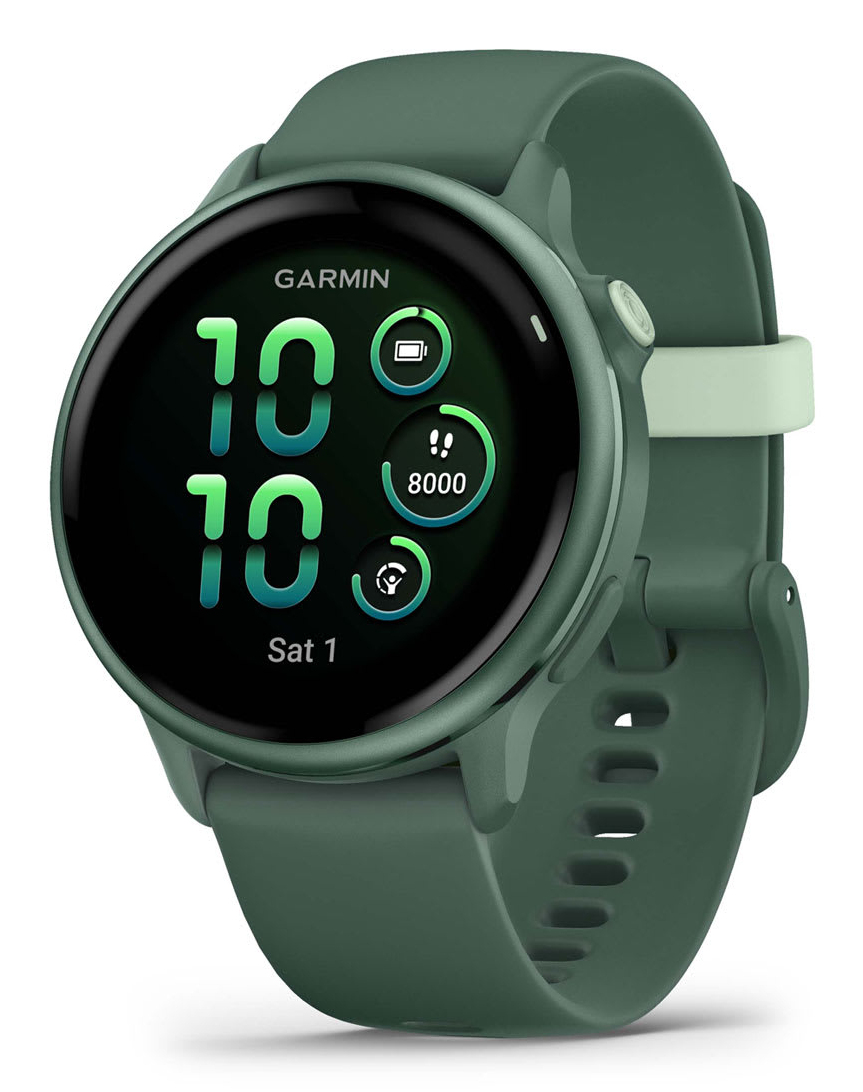 Garmin vívoactive 6 - 42 mm - metallisches Jaspargrün - Silikon - Handgelenkgröße: 125-190 mm - Anzeige: 1.2, Ansicht 2