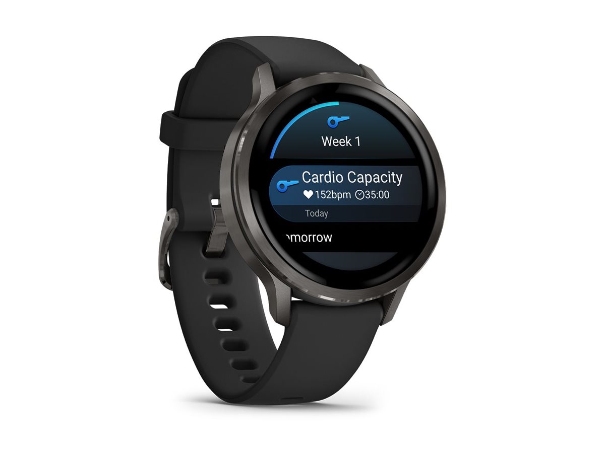 Garmin Venu 4 - 41 mm - Schiefer - intelligente Uhr mit Band - Silikon - schwarz - Handgelenk: 110-175 mm - 1.2, Ansicht 4