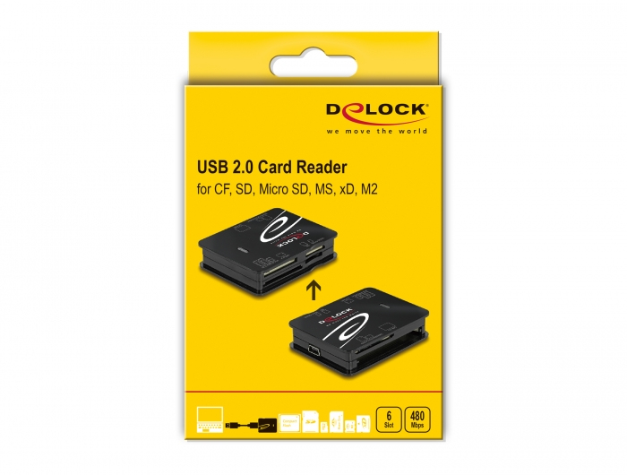 Delock Kartenleser (MMC, SD, xD, microSD, MS Micro, CFast Card), Ansicht 4