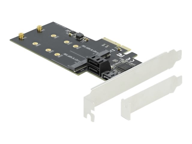 Delock 3 port SATA and 2 slot M.2 Key B PCI Express x4 Card