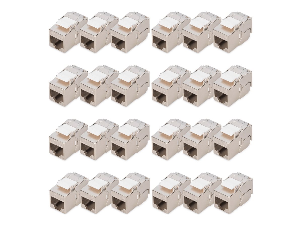 DIGITUS CAT 6A  Kompakt-Keystone Modul, geschirmt, werkzeugfreier Montageanschluss. 24 Stk.