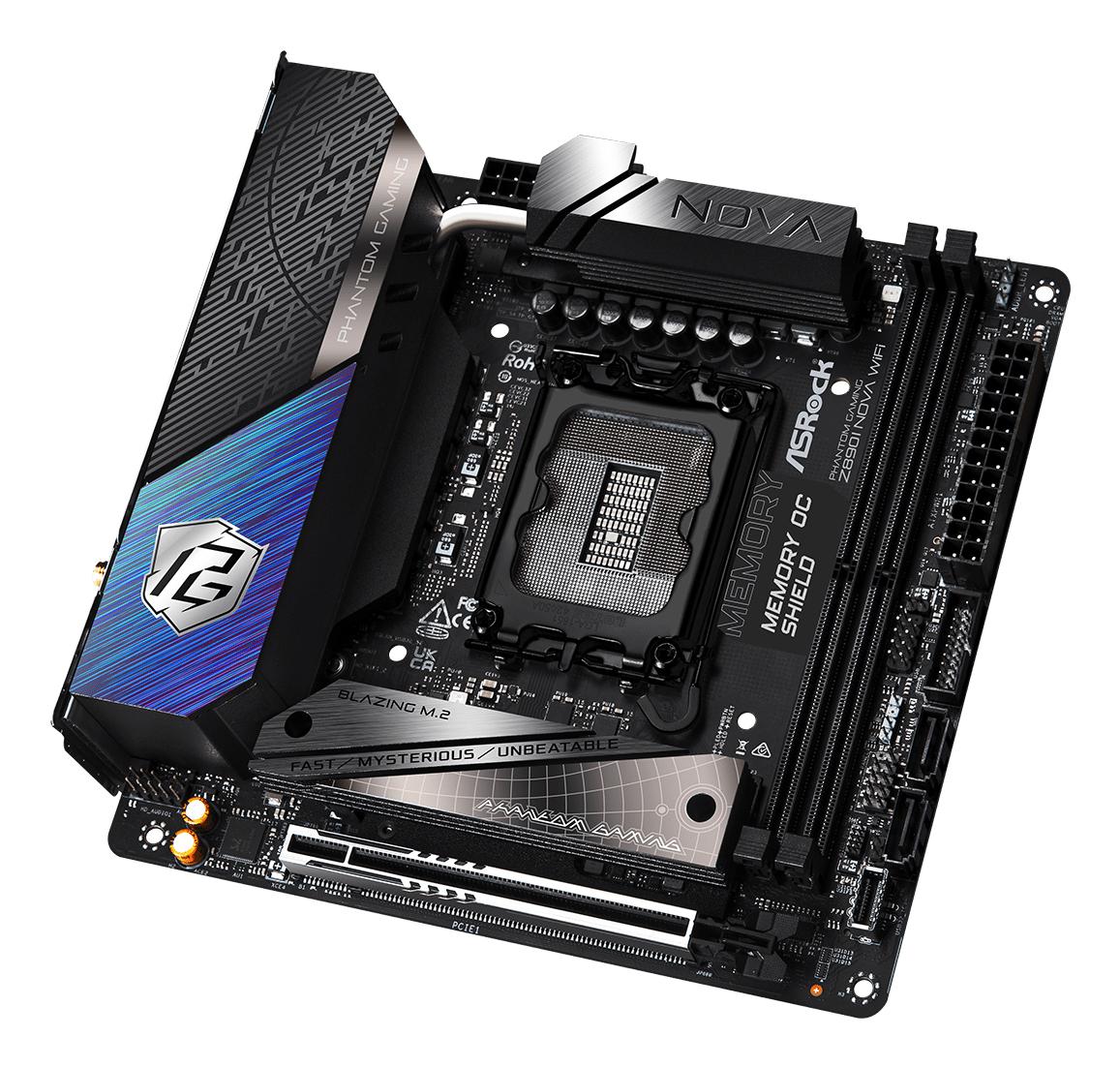 ASRock Phantom Gaming Z890I NOVA WIFI - Motherboard - Mini-ITX - LGA1851-Sockel - Z890 Chipsatz - USB4, USB 3.2 Gen 2, Ansicht 4