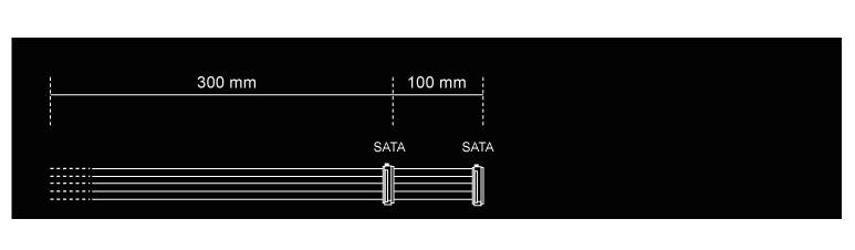 Be Quiet! S-ATA POWER CABLE CS-3420 - Stromkabel, Ansicht 3