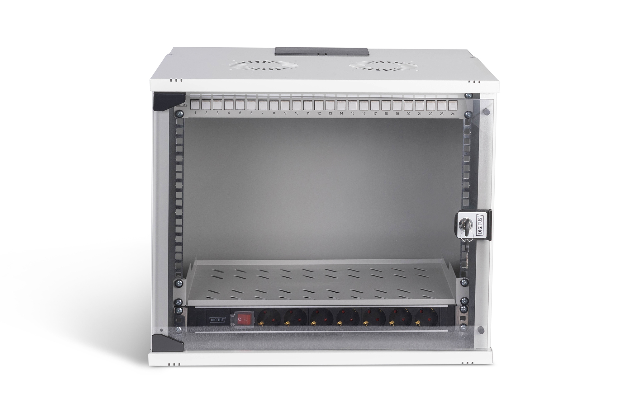 DIGITUS Netzwerk-Set SOHO Pro, 483 mm (19) - 9HE, 540 x 400 mm (B x T), Ansicht 3