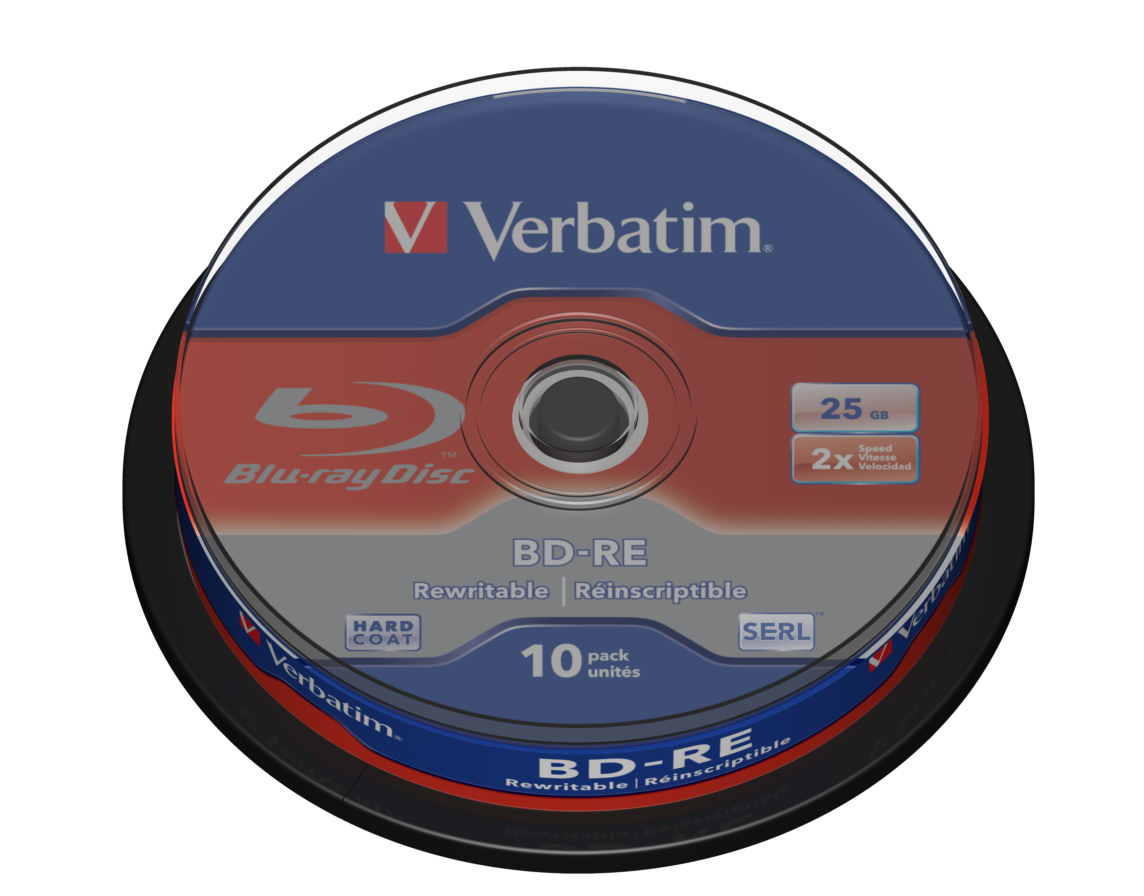 Verbatim 10 x BD-RE - 25 GB 2x - Spindel, Ansicht 2