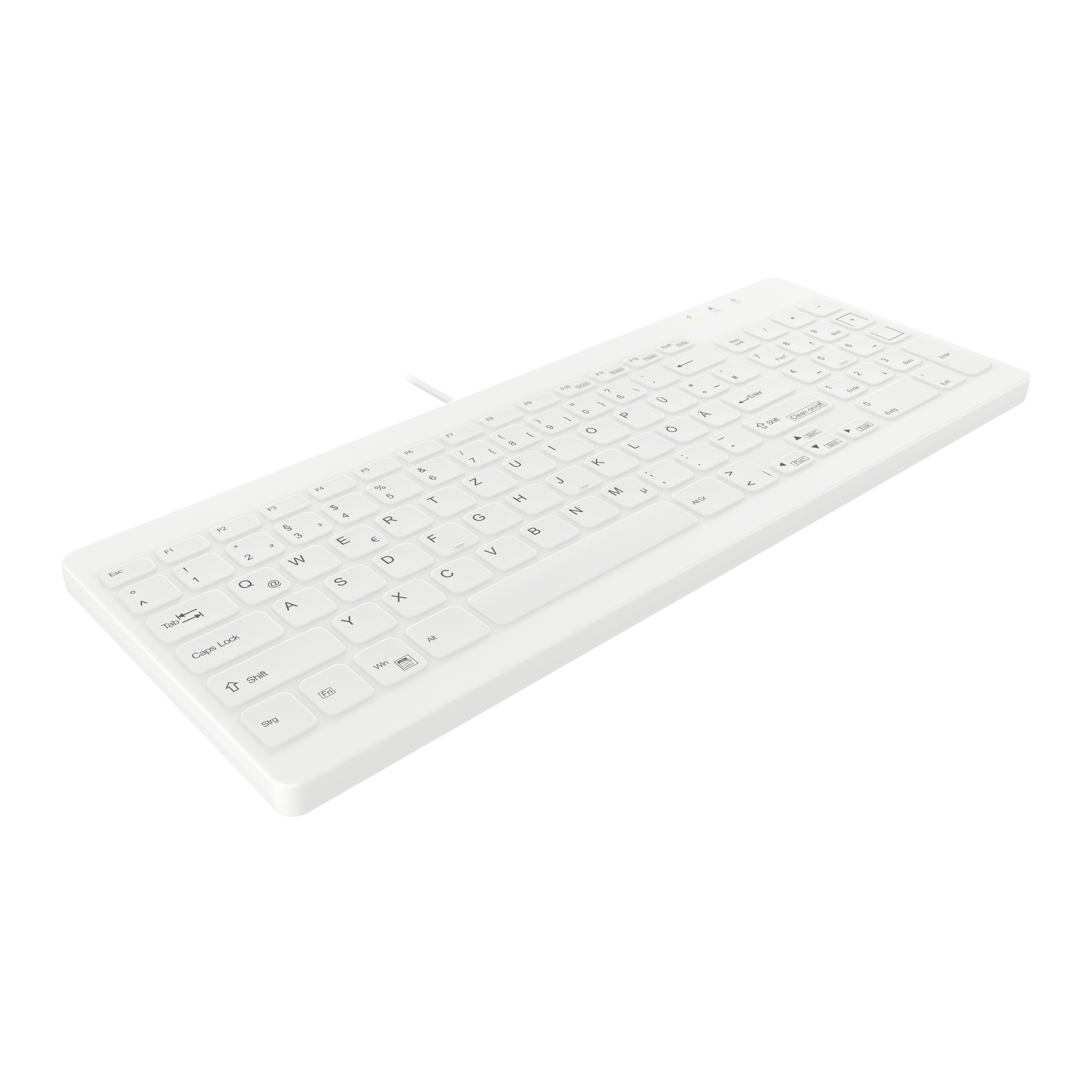 Cherry Active Key AK-C7012 - Tastatur - USB - TL: Deutsch, QWERTZ, Ansicht 3