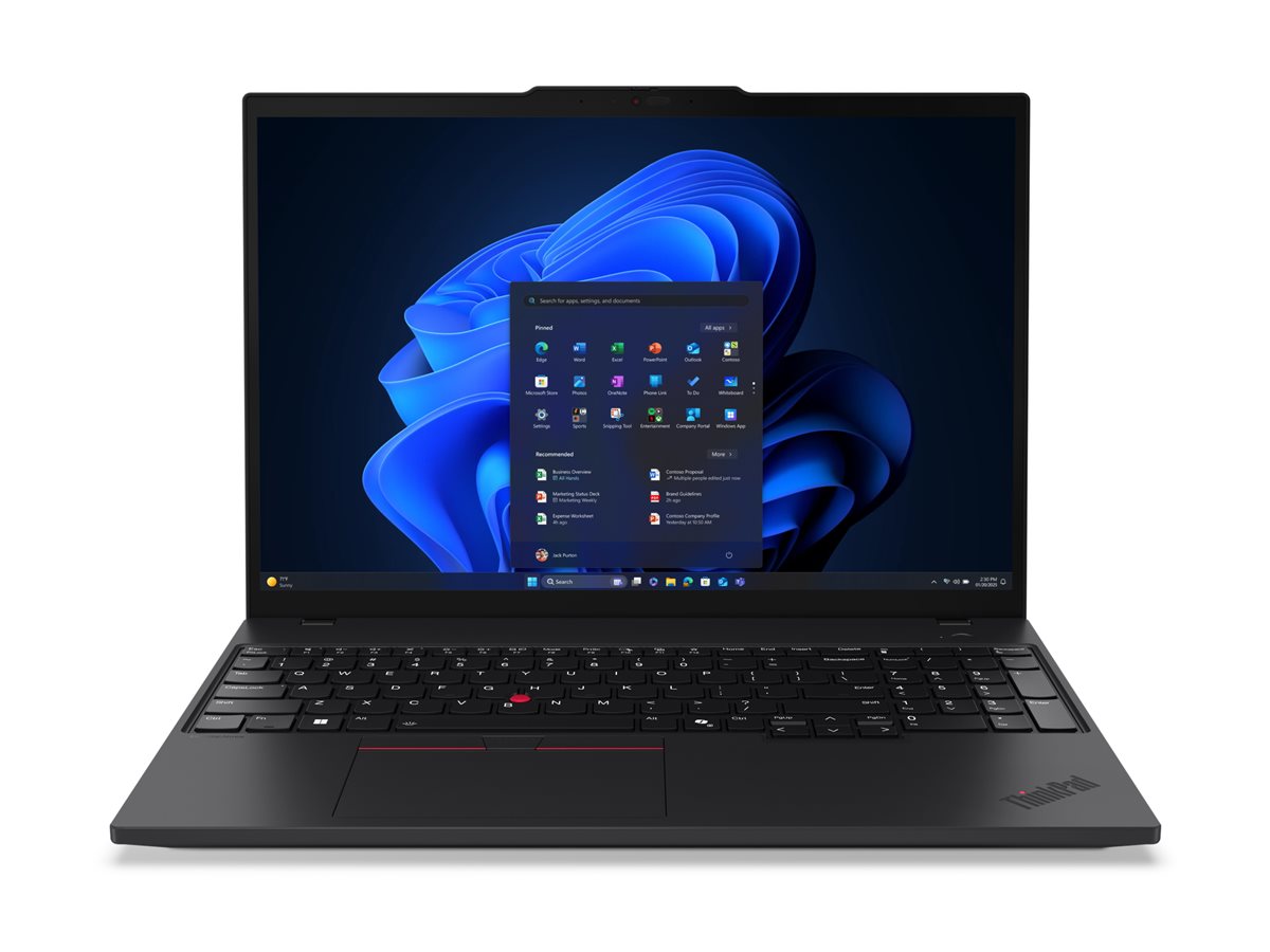 Lenovo ThinkPad T16 Gen 4 21QE - 180°-Scharnierdesign - Intel Core Ultra 7 255U / 2 GHz - Win 11 Pro - Intel Graphics - 32 GB RAM - 1 TB SSD TCG Opal Encryption 2, NVMe - 40.6 cm (16")