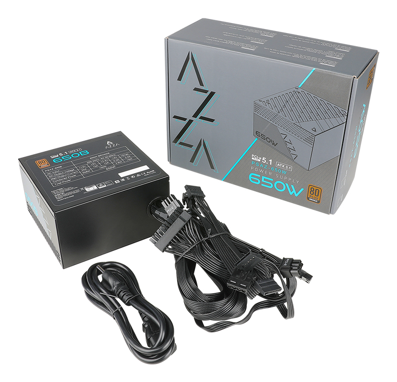 AZZA Netzteil ATX3.1 120mm black 80+ Bronze - PC-/Server Netzteil - 3.600 W, Ansicht 2