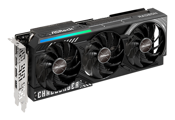 ASRock Radeon RX 9070 XT Challenger - Grafikkarte - PCI-Express, Ansicht 3