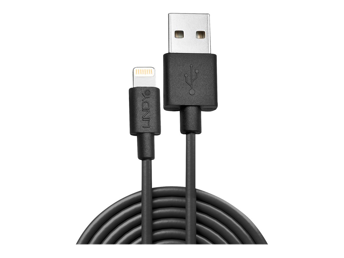 Lindy - Lightning-Kabel - Lightning männlich zu USB männlich - 1 m - Schwarz - halogenfrei