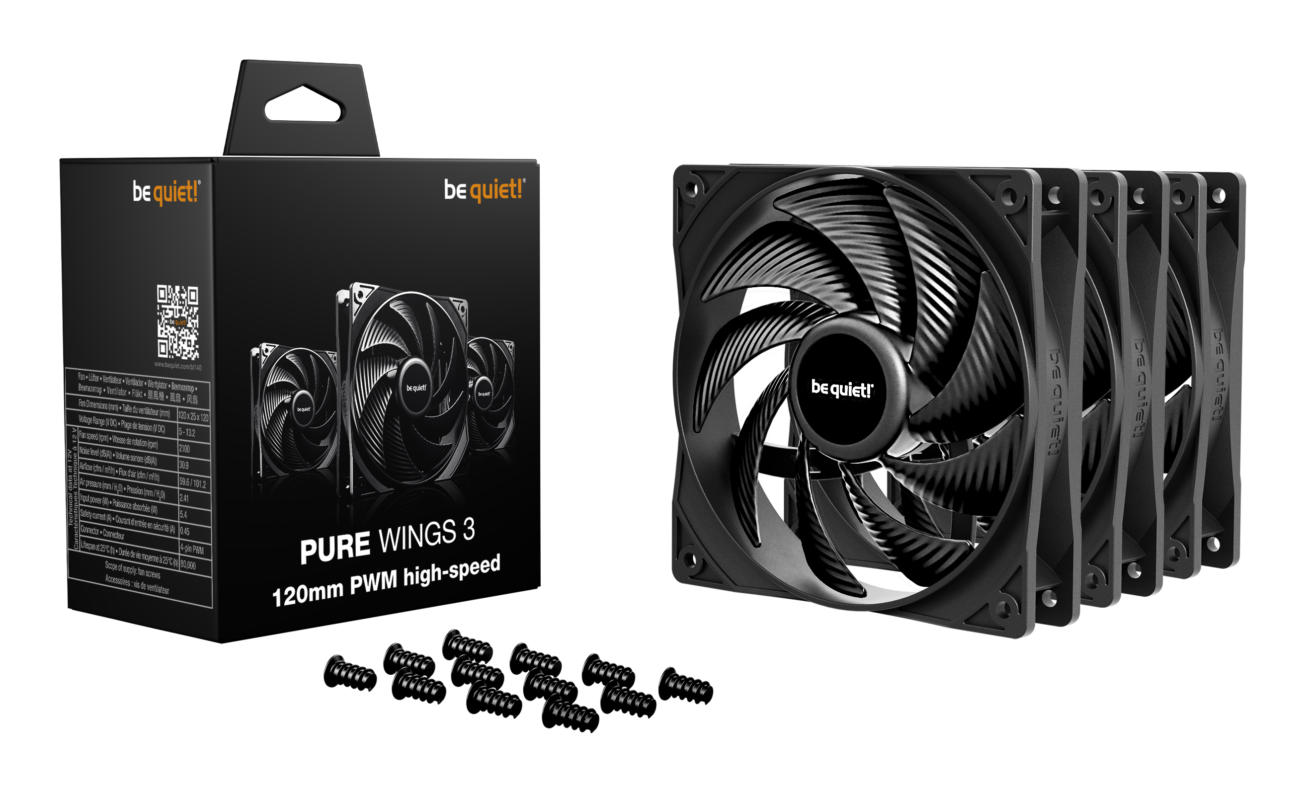 Be Quiet! ! PURE WINGS 3 120mm PWM HS 3-Pack, Ansicht 4