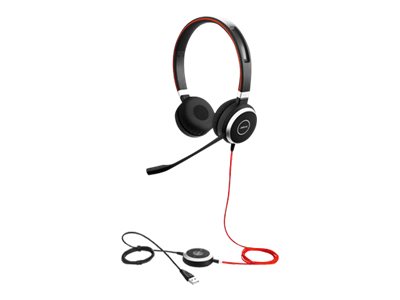 Jabra Evolve 40 MS stereo - Headset - On-Ear - kabelgebunden - USB, 3,5 mm Stecker - Zertifiziert für Skype für Unternehmen