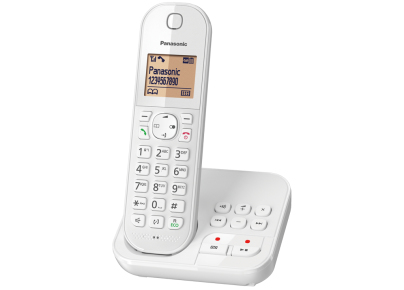 Panasonic KX-TGC420G - Schnurlostelefon - Anrufbeantworter mit Rufnummernanzeige - Weiß, Ansicht 2
