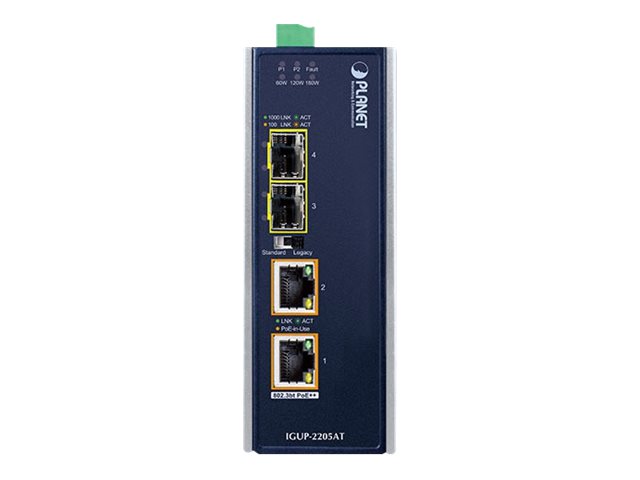 Planet IGUP-2205AT - Medienkonverter - 1GbE - 10Base-T 1000Base-LX 1000Base-SX 100Base-TX 1000Base-T 1000Base-BX - RJ-45  SFP (mini-GBIC)