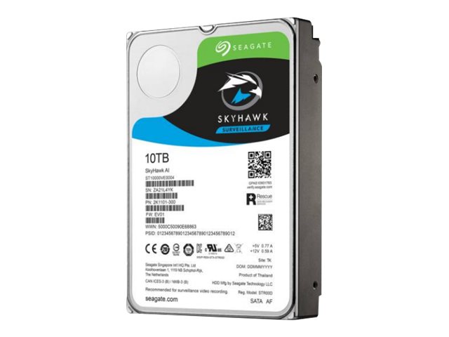 Seagate SkyHawk AI ST10000VE0008 - Festplatte - 10 TB - intern - 3.5" (8.9 cm) - SATA 6Gb/s