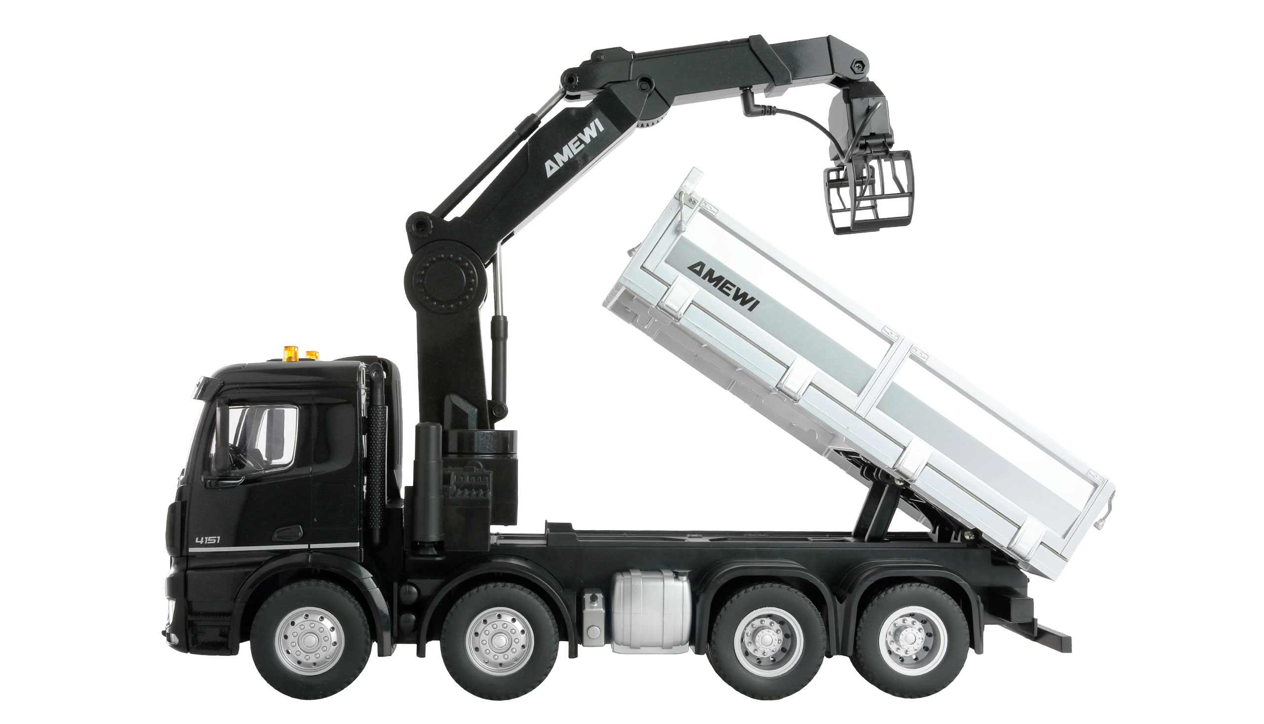 Amewi Mercedes Arocs Kranwagen m. Kipper 8x4/4 4WD 1 18 RTR, Ansicht 3
