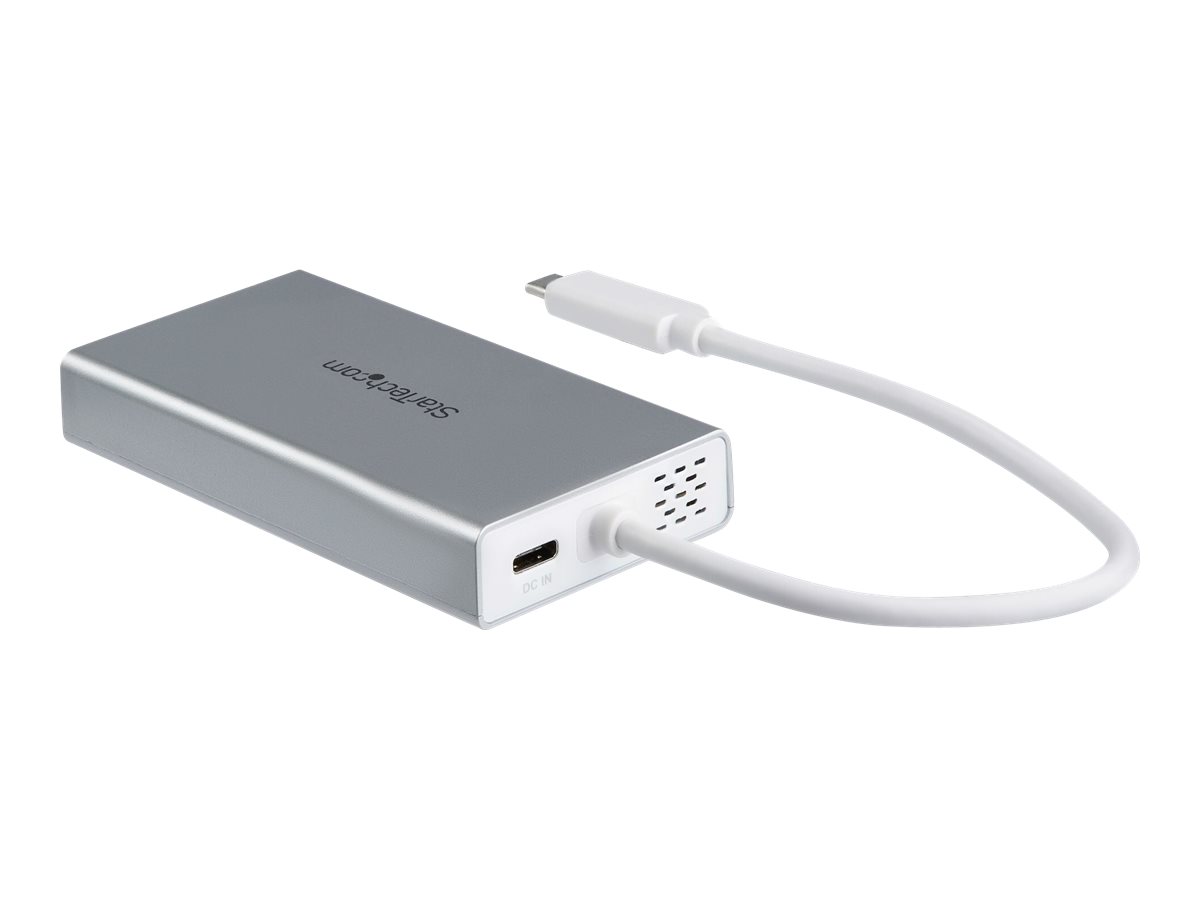 StarTech.com USB-C Multiport Adapter - USB-C Reise docking station mit 4k HDMI - 60W Power Delivery Pass-Through, GbE, 2x USB-A 3.0 Hub - Tragbares Mini USB Typ-C Dock für Laptop - Weiß (DKT30CHPDW)
