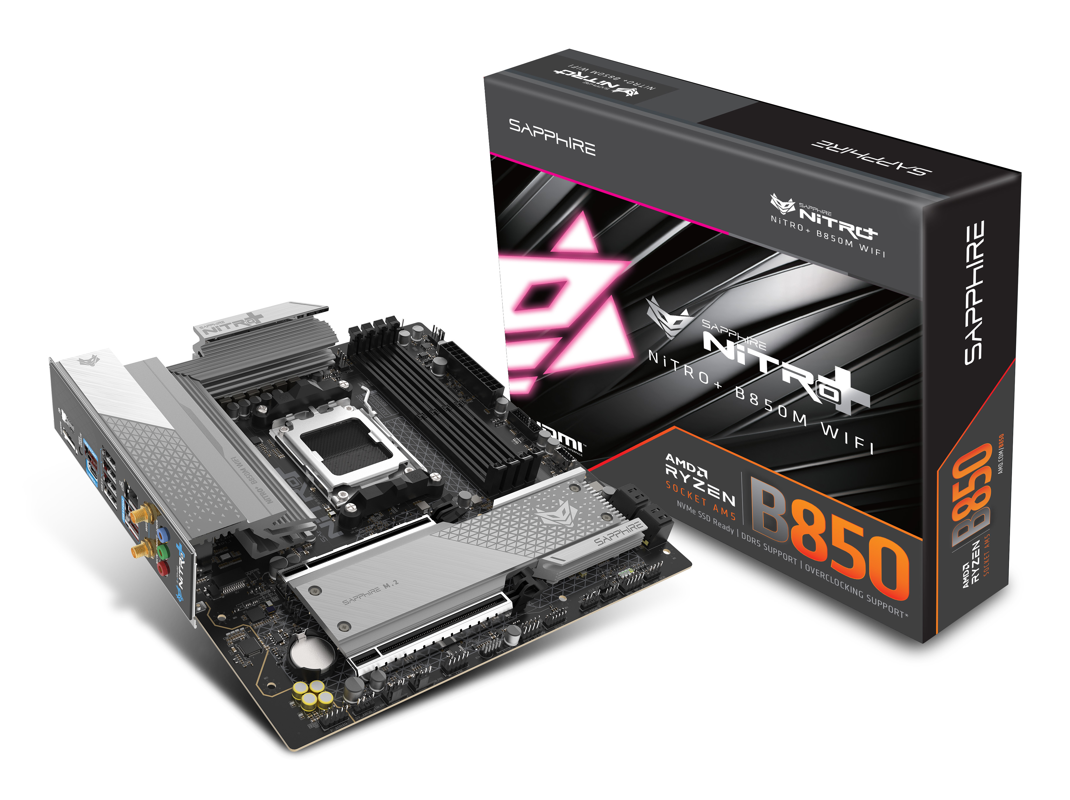 Sapphire Nitro+ B850M WiFi Mainboard Sockel AM5 - Mainboard - AMD Sockel AM5 (Ryzen Zen4) - mATX, Ansicht 2