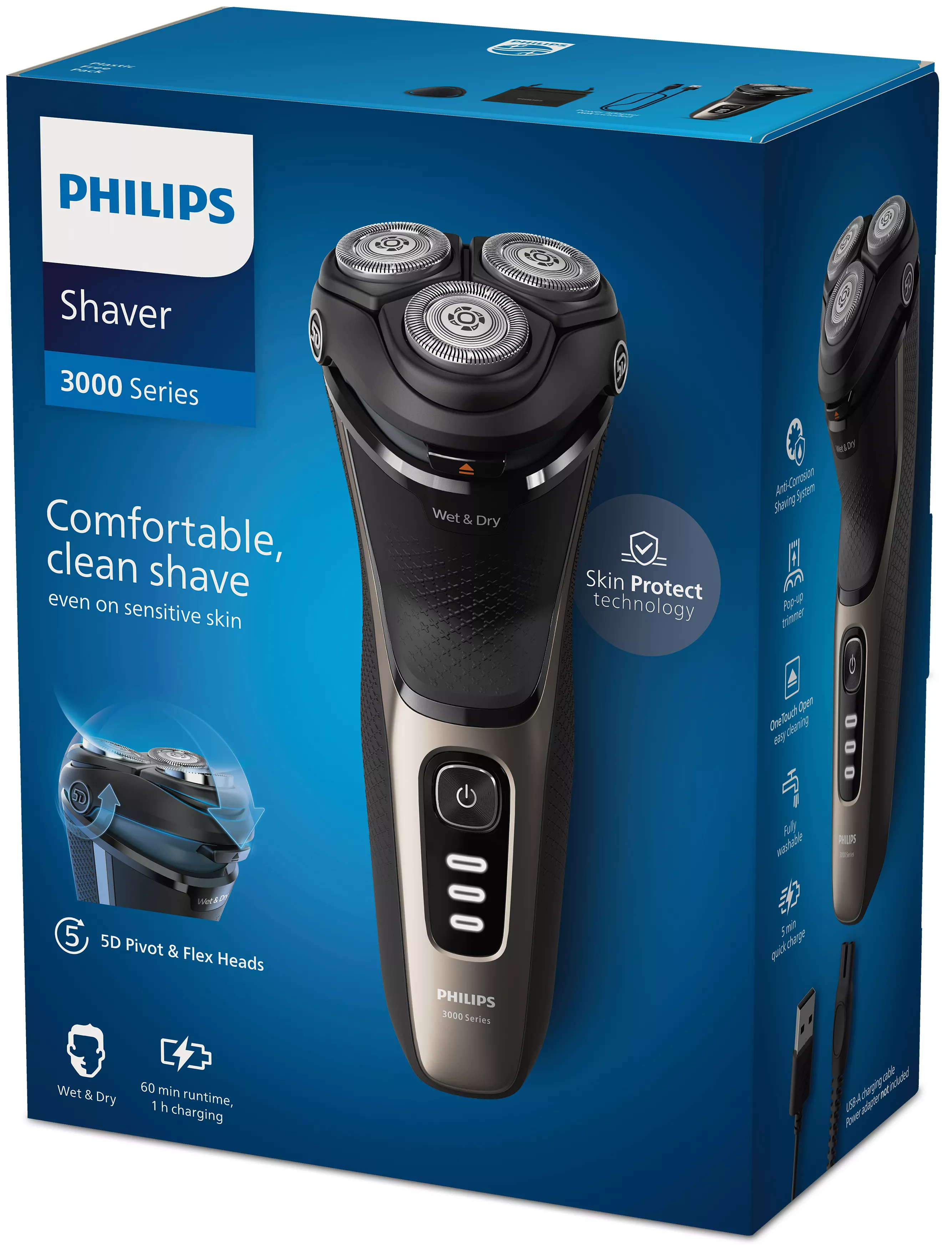 Philips 3000 Series S3242 - Rasierer - schnurlos, Ansicht 3