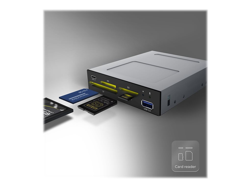 RaidSonic ICY-Box IcyBox MultiReader 3,5 Zoll 4xCard 2xUSB 3.0 IB-865a