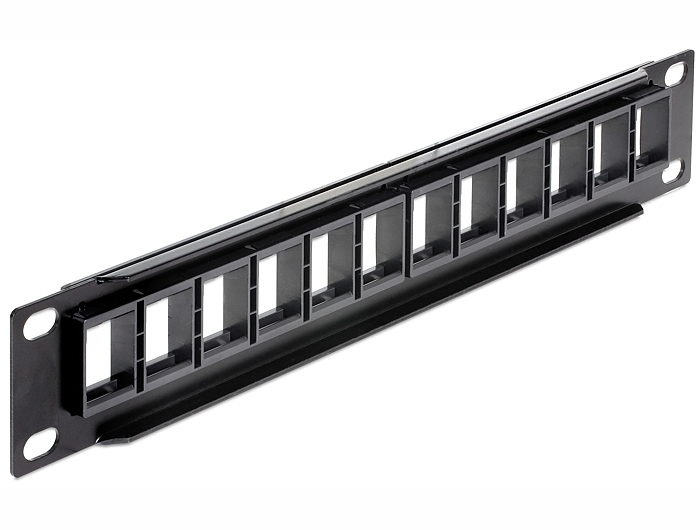 Delock Patch Panel - Schwarz - 1U - 25.4 cm (10), Ansicht 2