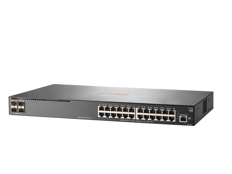 HPE Aruba 2930F 24G 4SFP - Switch - L3 - managed - 24 x 10/100/1000 + 4 x Gigabit SFP (Uplink)