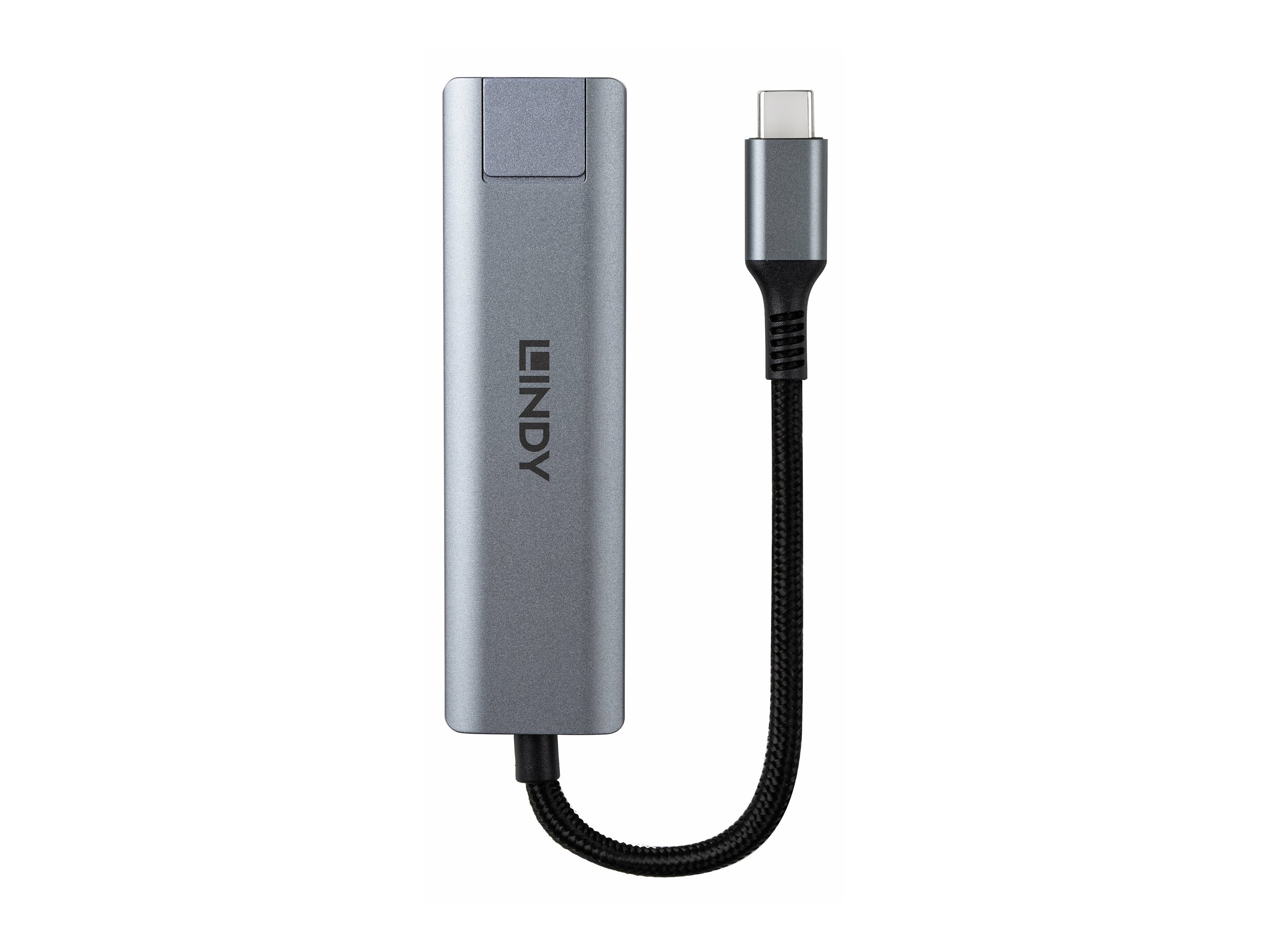 Lindy Hub - type-C and Gigabit Ethernet - 1 x RJ-45 + 1 x USB-C 3.2 Gen 2 + 2 x USB-A 3.2 Gen 2, Ansicht 2
