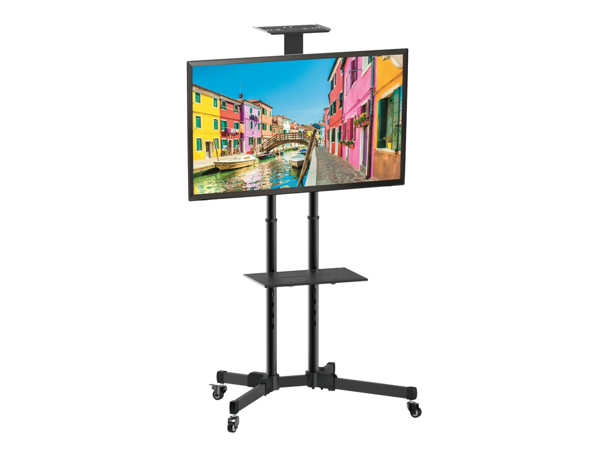 Techly Wagen - für Flachbildschirm / AV-Ausrüstung - Schwarz - Bildschirmgröße: 94-177.8 cm (37-70), Ansicht 3