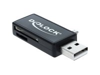 Delock Micro USB OTG Card Reader + USB A male - Kartenleser (MMC, SD, microSD, SDHC, microSDHC, SDXC, microSDXC)