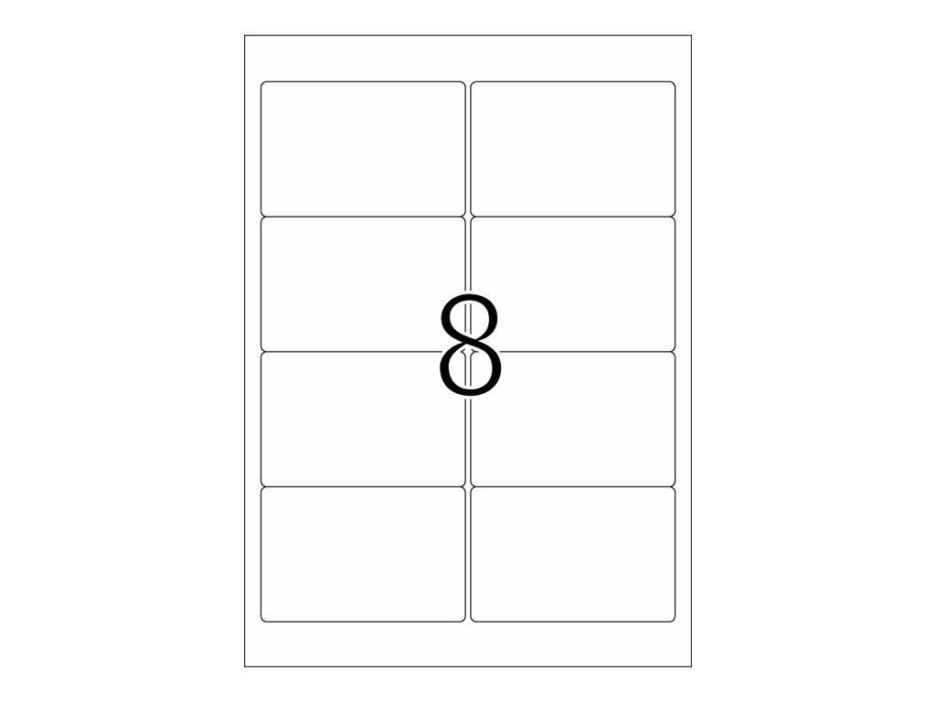 HERMA Special - Papier - matt - selbstklebend - weiß - 96 x 63.5 mm 800 Etikett(en) (100 Bogen x 8), Ansicht 3