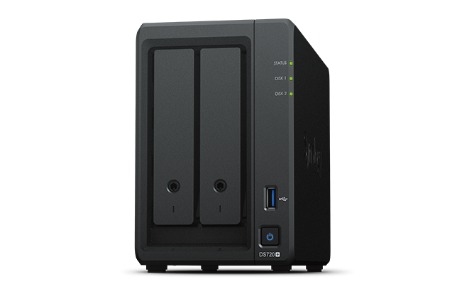 Synology DiskStation DS720+, NAS, Desktop, Intel® Celeron®, J4125, 2 GB, DDR4