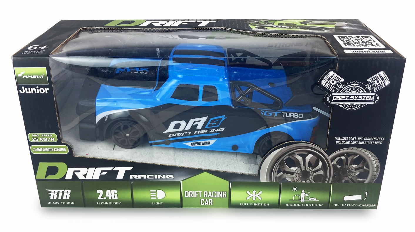 Amewi RC Auto Drift Racing Car DRs 4WD 1 18 RTR Blau, Ansicht 3