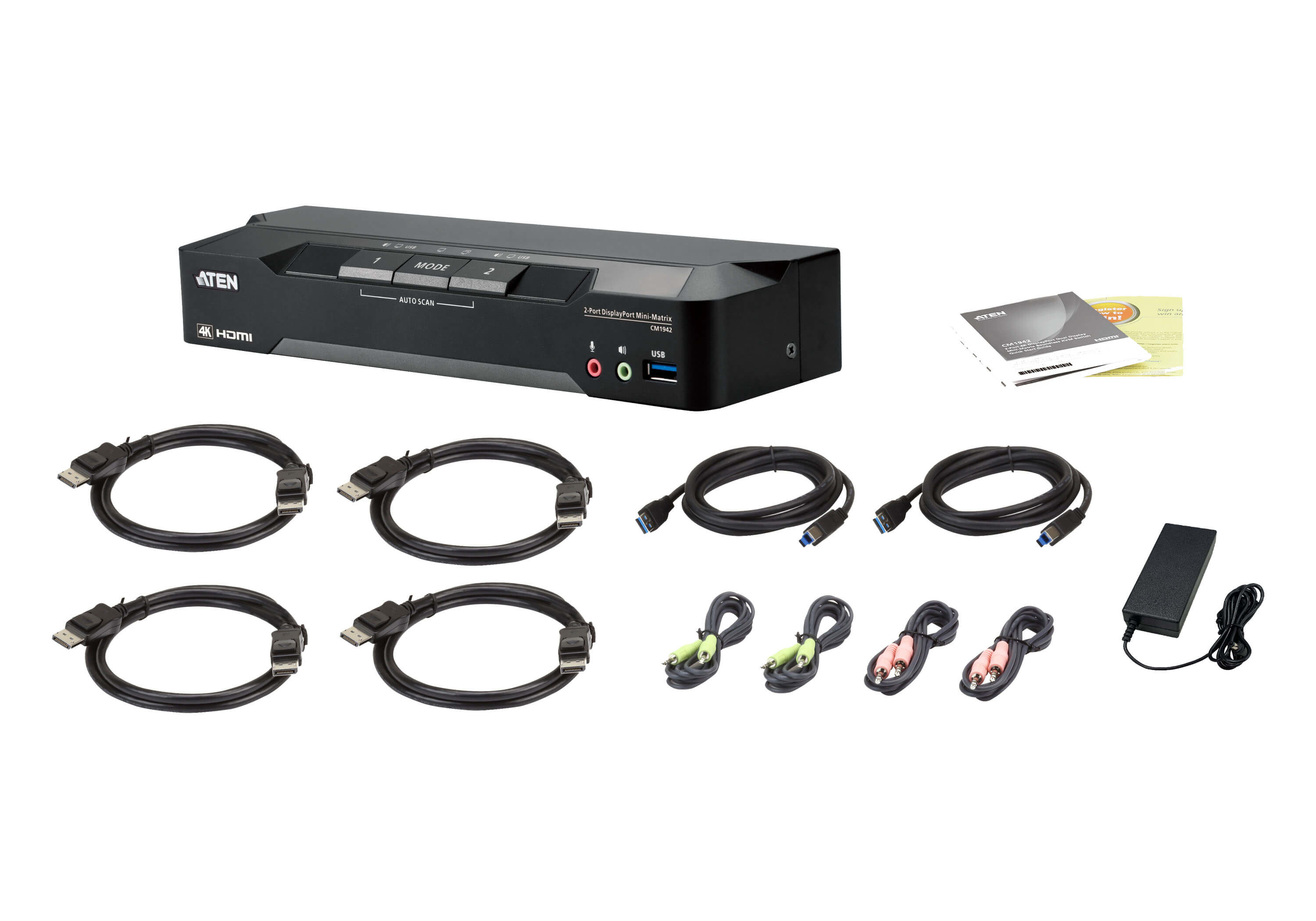 ATEN CM1942 - KVM-/Audio-/USB-Switch - 2 x KVM/Audio/USB, Ansicht 4