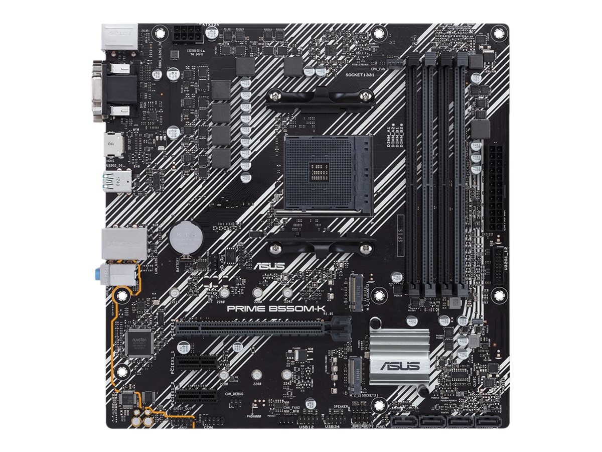 ASUS PRIME B550M-K - Motherboard - micro ATX - Socket AM4 - AMD B550 - USB 3.2 Gen 1, USB 3.2 Gen 2 - Gigabit LAN - Onbo