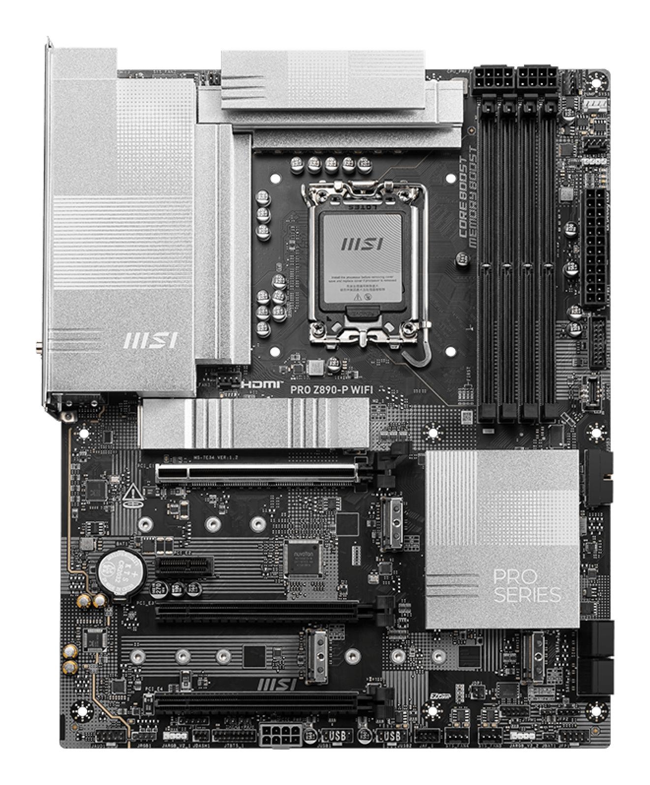 MSI PRO Z890-P WIFI - Motherboard - ATX - LGA1851-Sockel - Z890 Chipsatz - USB4, USB-C 3.2 Gen 2x2, USB 3.2 Gen 1, Ansicht 3