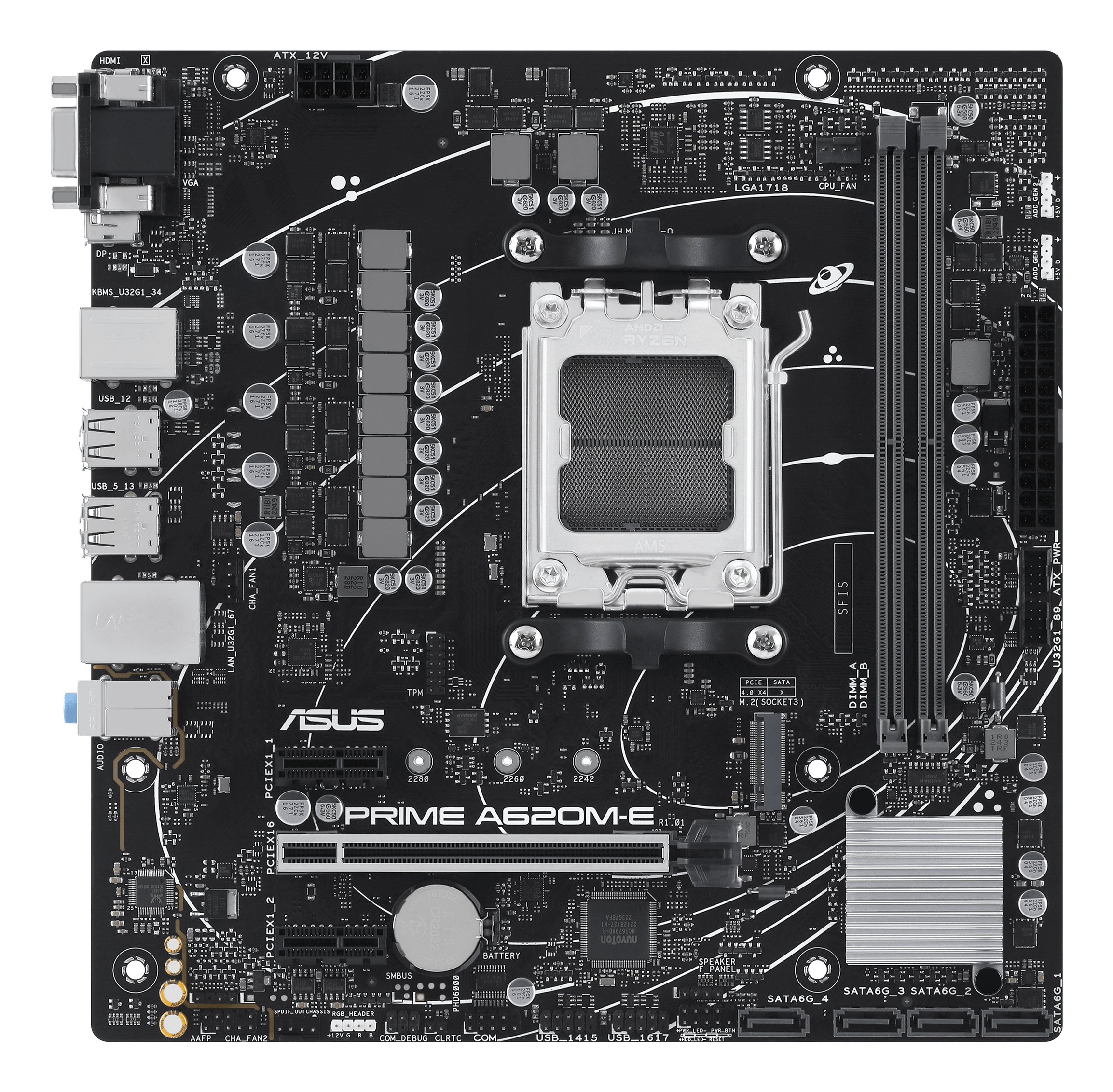 ASUS MB ASUS PRIME A620M-E-CSM (AMD,AM5,DDR5,mATX) - AMD Sockel AM5 (Ryzen Zen4), Ansicht 2
