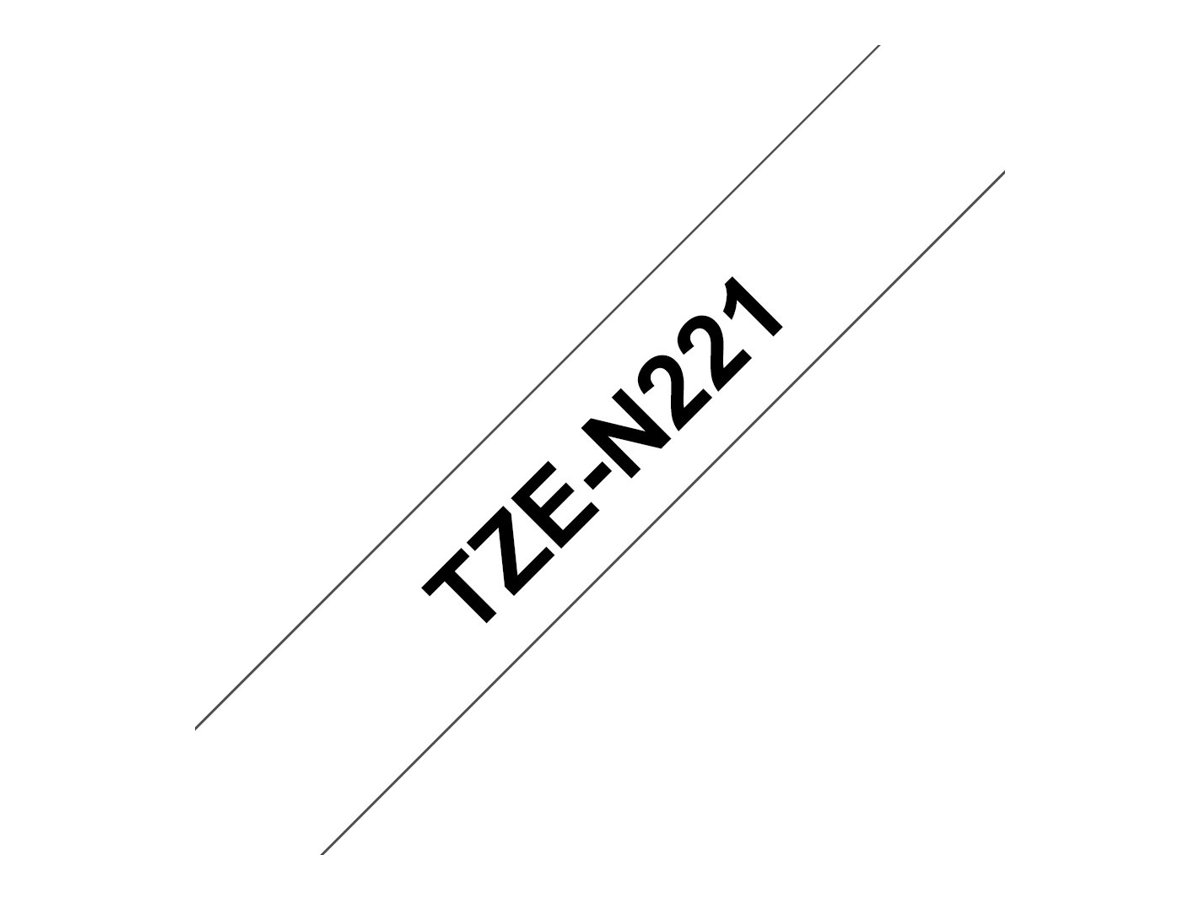 Brother TZe-N221 - Schwarz auf Weiß - Rolle (0,9 cm x 8 m), Ansicht 4