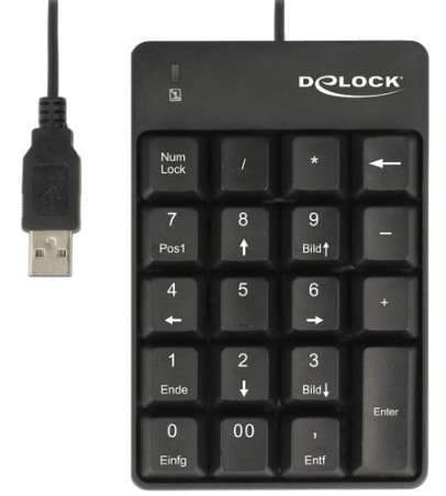 Delock Tastenfeld - USB - Schwarz - retail, Ansicht 4
