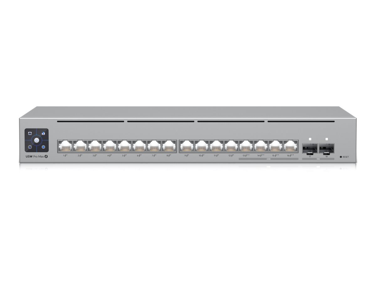 Ubiquiti UniFi Switch Pro Max 16 PoE - Switch - L3 - managed - 12 x 101001000 (12 PoE+ 4 PoE++)