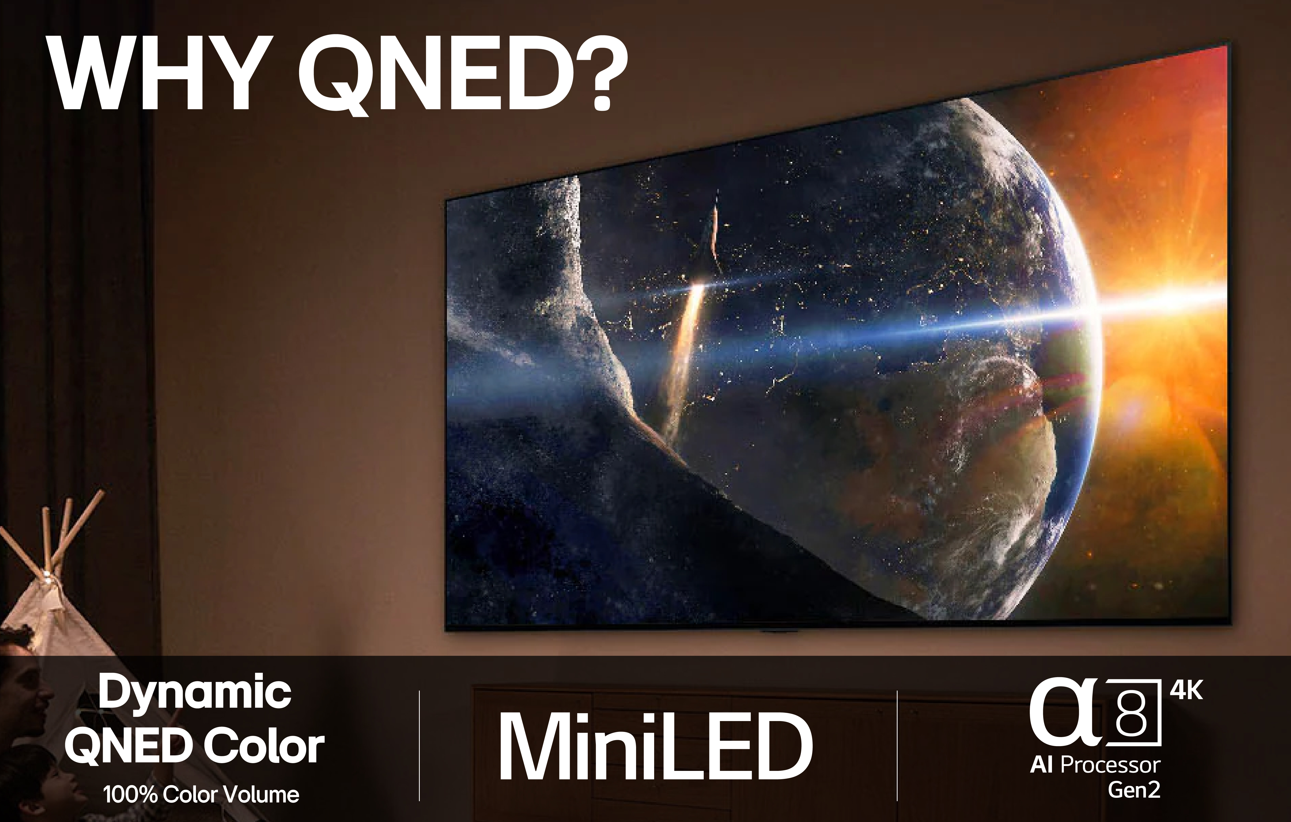 LG QNED evo AI 75QNED85A6C, 190,5 cm (75), 3840 x 2160 Pixel, QNED evo, Smart-TV, WLAN, Schwarz, Ansicht 4